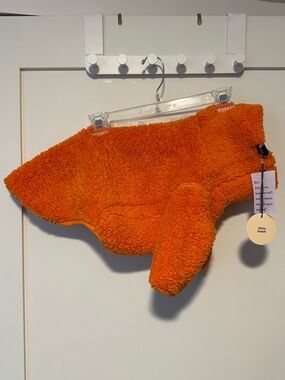 Little Beast Orange Sherpa dog Jacket size Large